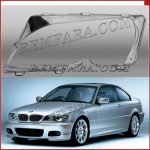 Стекло фары BMW 3 E46 2002-2006 рестайлинг левое.