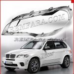 Стекло фары BMW X5 E70 2006-2013 левое.