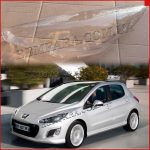 Стекло фары Peugeot 308 I 2011-2013 левое. Рестайлинг