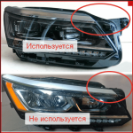 Скло фари Volkswagen Passat NMS B8 USA Halogen LOW version 2016 - 2018 ліве - Зображення 2