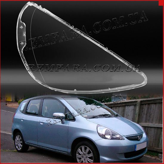 Стекло фары Honda Jazz / Fit 1 2004-2008 Рестайл Remfara