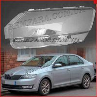 Скло фари Skoda Rapid I 2012-2017 ліва ліве