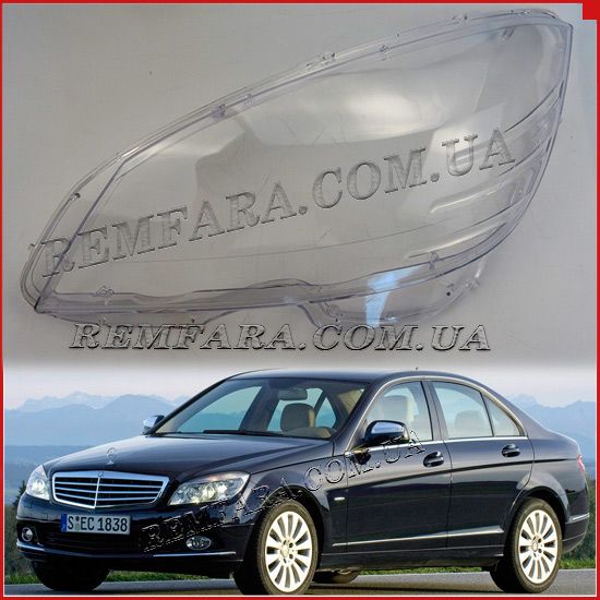 стекло фары Mercedes C-Class W204 2007-2011 Дорестайл Remfara