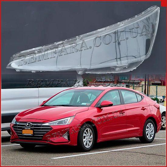 Стекло фары Hyundai Elantra 6 2019-н.в. Рестайл
