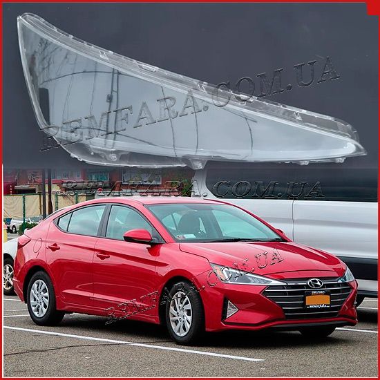 Стекло фары Hyundai Elantra 6 2019-н.в. Рестайл