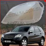Стекло фары Mercedes ML class W164 2008-2011 Рестайл левое