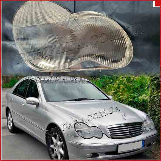 Стекло фары Mercedes C-CLASS W203 2000-2004 Дорестайл