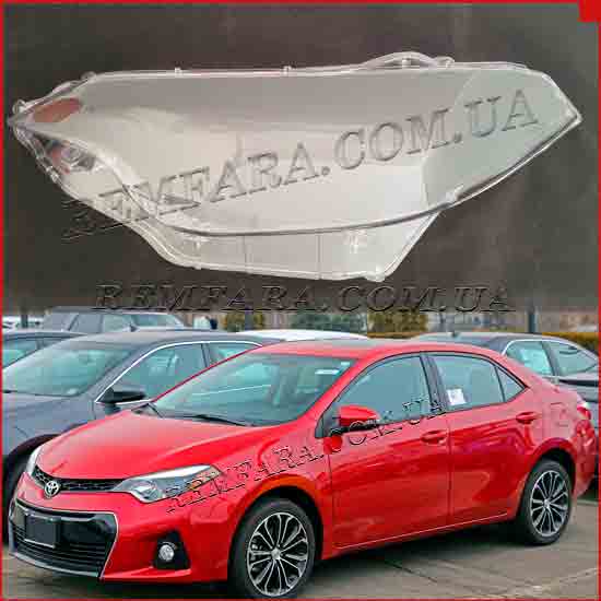 Скло фари Toyota Corolla USA 2013-2016