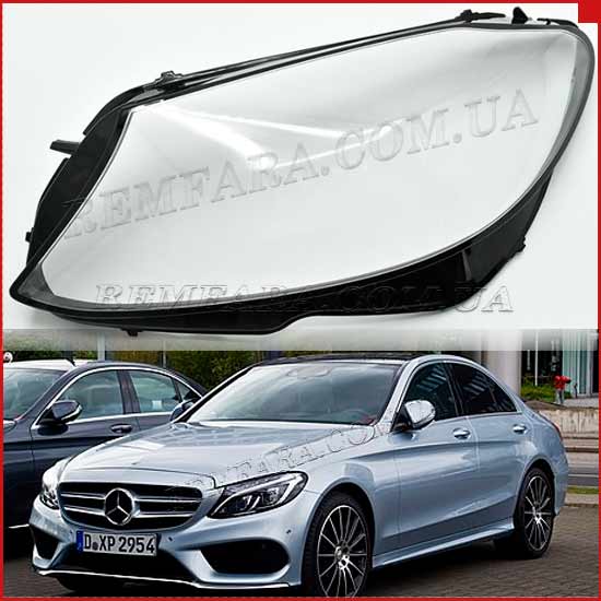 Скло фари Mercedes C Class W205