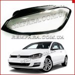 Стекло фары Volkswagen Golf VII (5G, BA, BE) (2012-2017) левое.