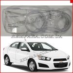 Стекло фары Chevrolet Aveo T300 2012- правое.